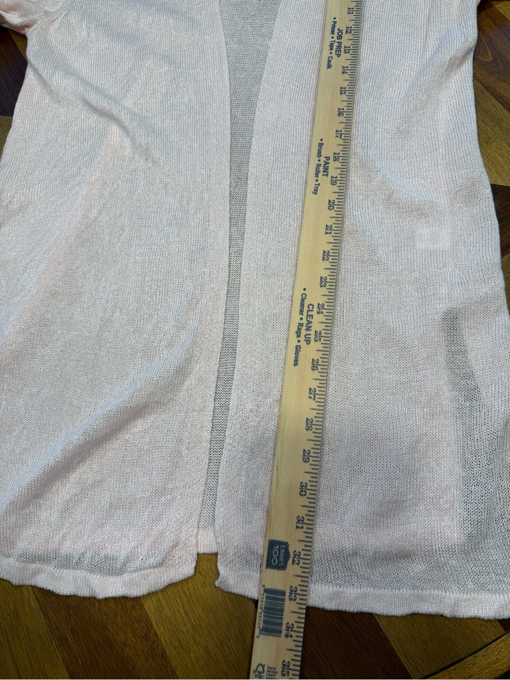 J. Jill Lightweight Open-Front Cardigan in Light Pink linen blend size large - Picture 8 of 8